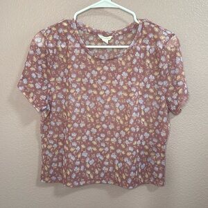 Sheer Floral Aeropostale Crop Top